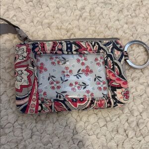 Vera Bradley Floral Patterned ID Holder Keychain